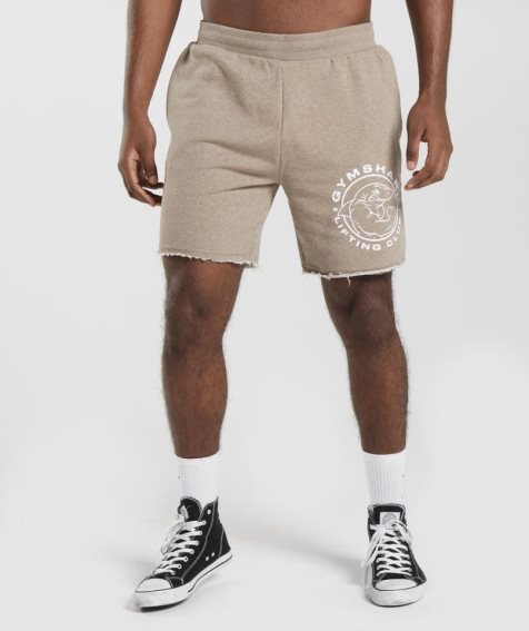 Men's Gymshark Legacy Shorts Khaki | CA 8N7103